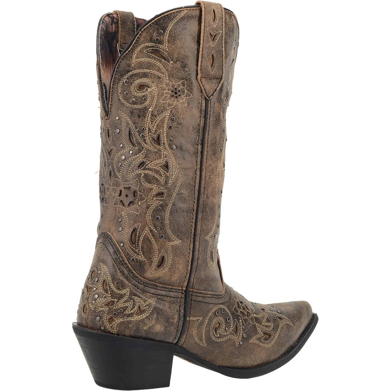 Laredo Womens Vanessa Cowboy Boots Leather Black/Tan