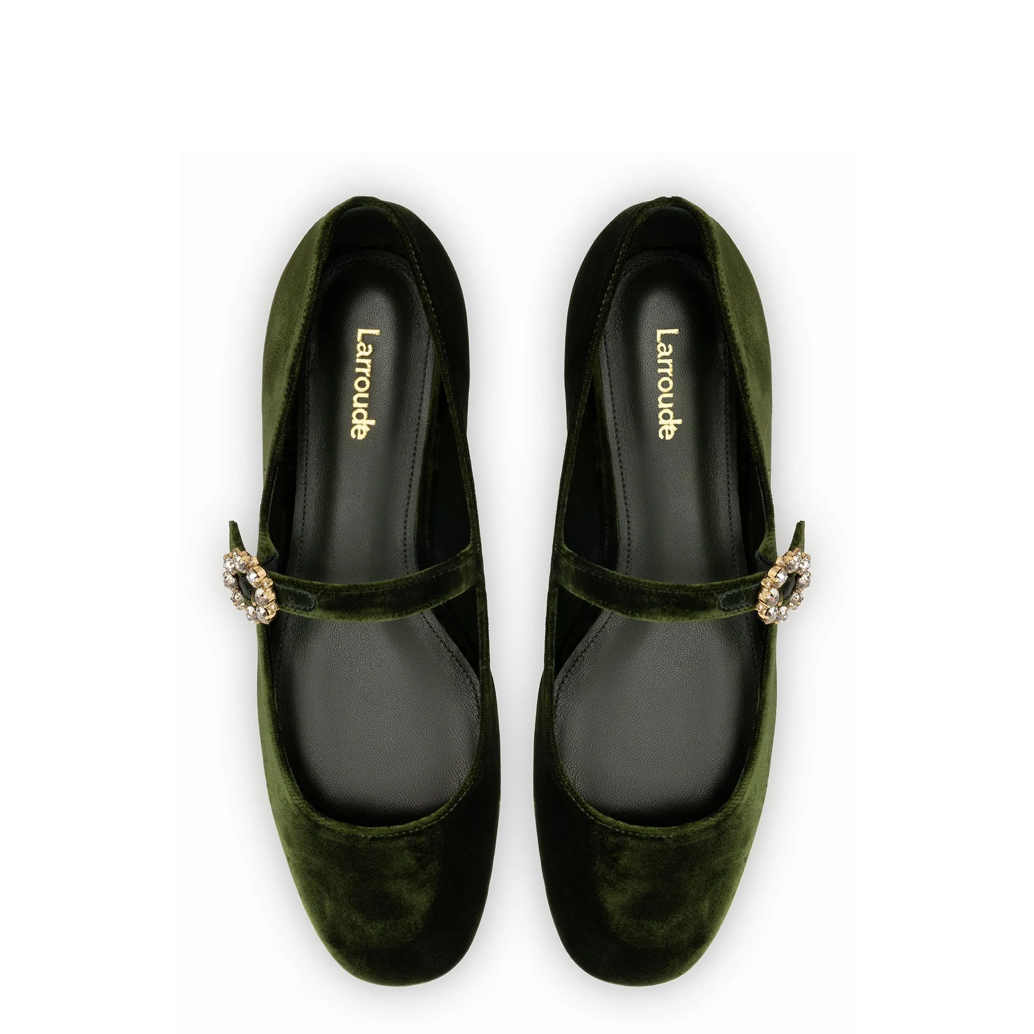 Larroude Blair Ballet Flat In Bosco Velvet