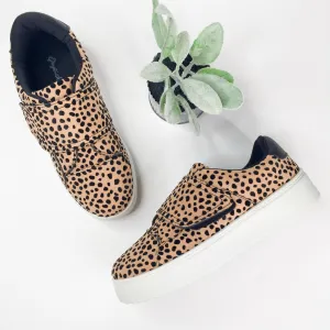 Last Chance Size 6.5 | Don't Be Moody Leopard Velcro Platform Sneakers