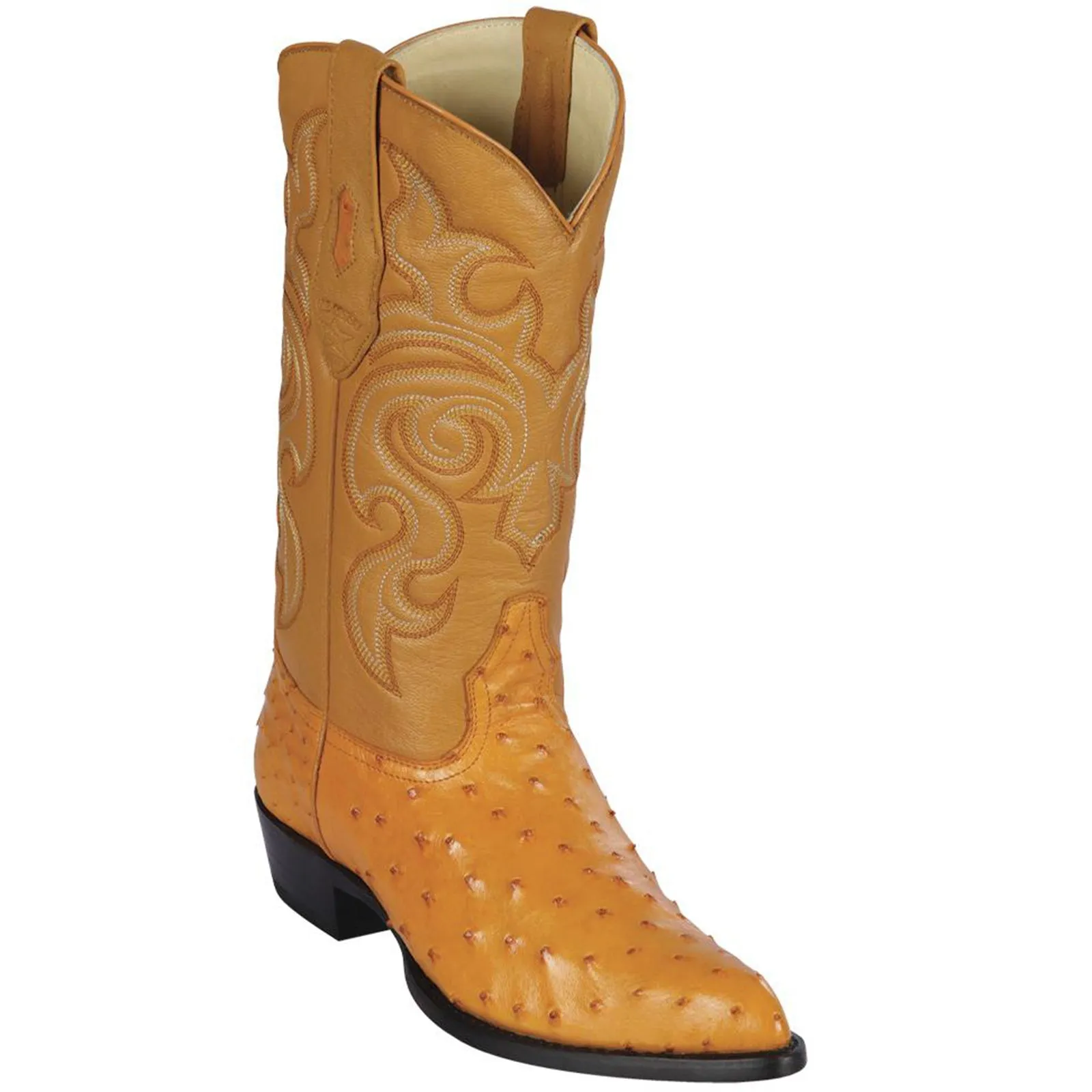 Los Altos Men's Buttercup Ostrich Quill Cowboy Boots