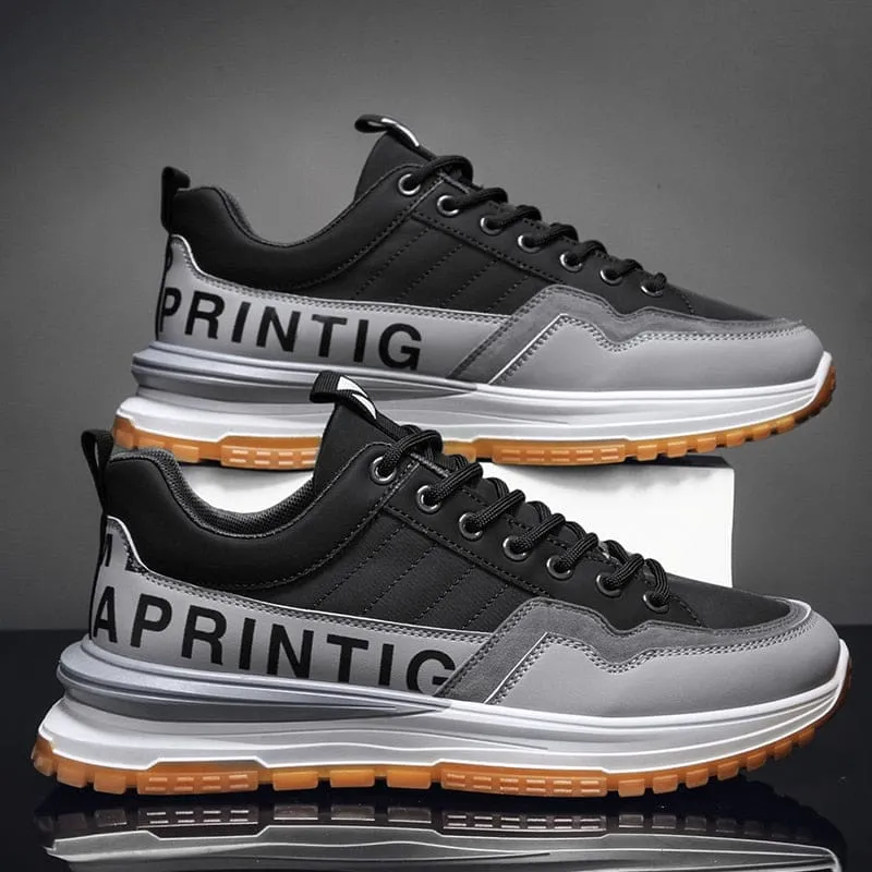 Luxury Designer Leather Platform Men Sneakers