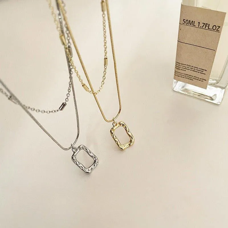 MAC156 High-end Three-dimensional Geometric Pendant Necklace