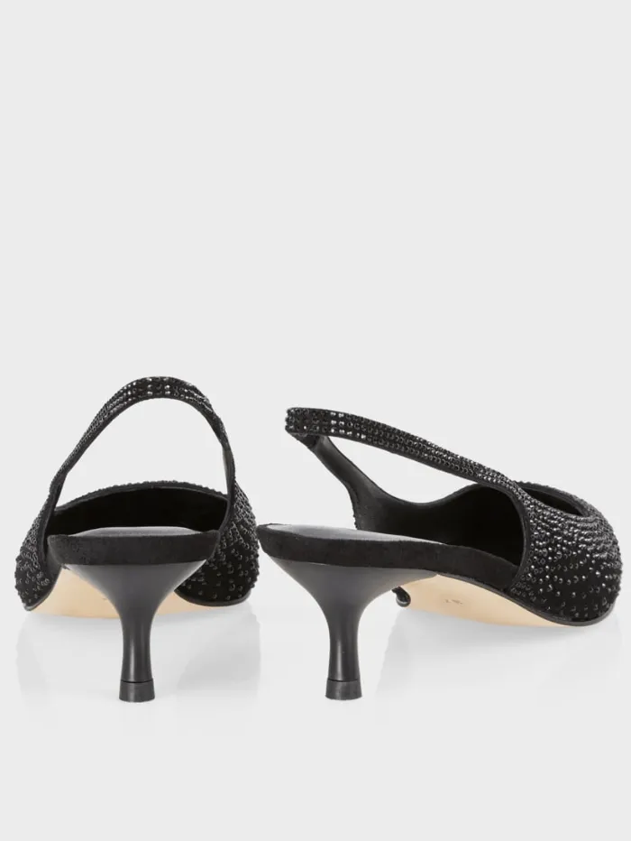 Marc Cain Black Slingback Pumps With Crystals WB SD.06 L22 COL 900