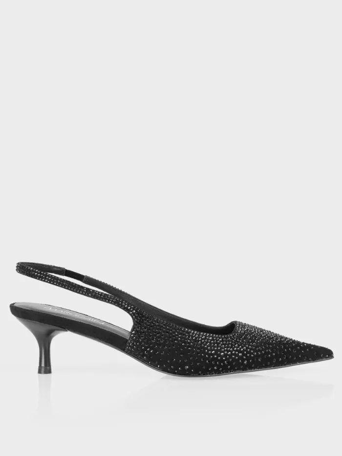 Marc Cain Black Slingback Pumps With Crystals WB SD.06 L22 COL 900