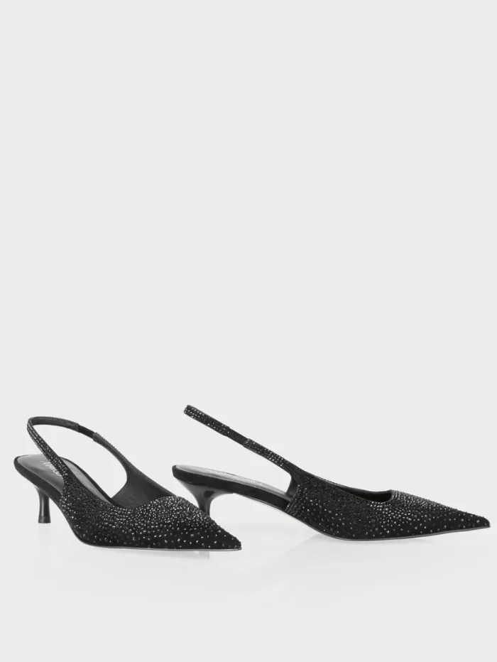 Marc Cain Black Slingback Pumps With Crystals WB SD.06 L22 COL 900