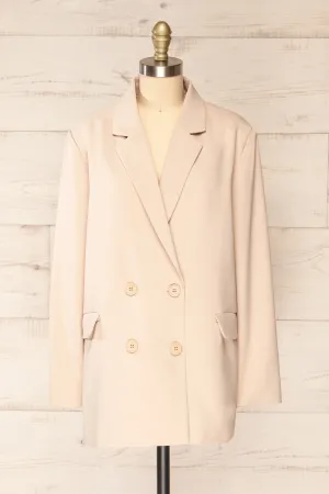 Marousi Beige | Oversized Blazer