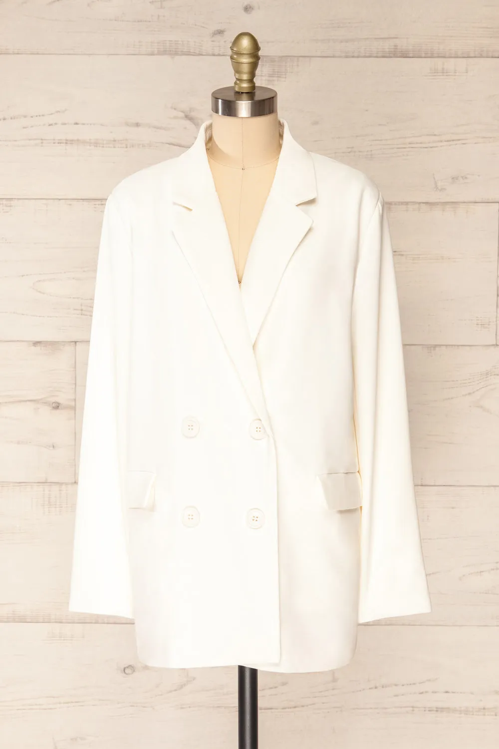 Marousi White | Oversized Blazer