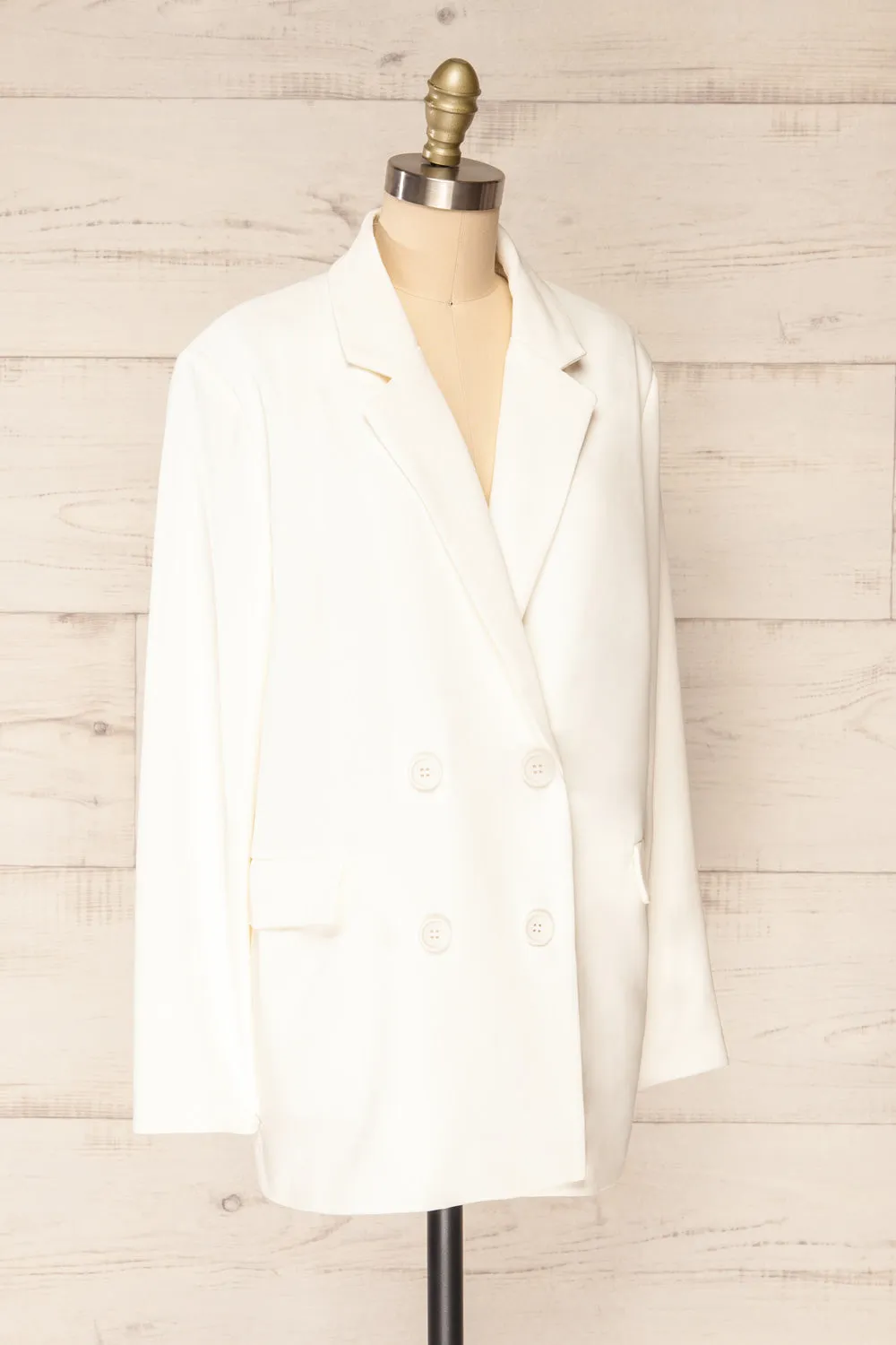 Marousi White | Oversized Blazer