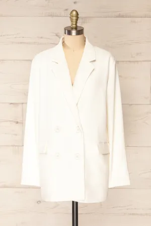 Marousi White | Oversized Blazer