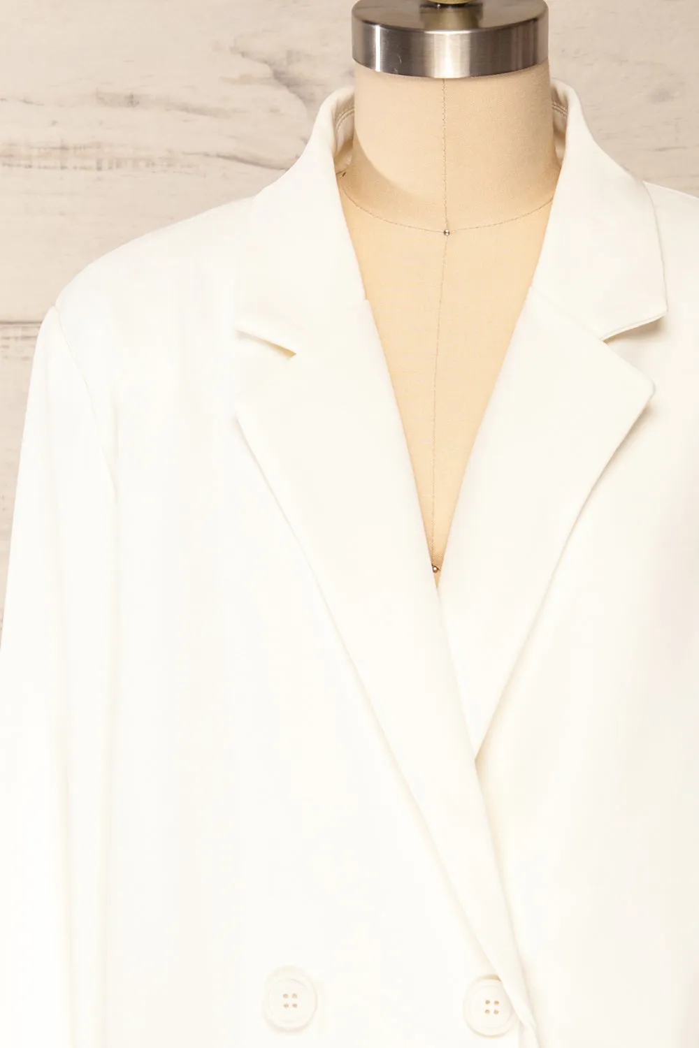 Marousi White | Oversized Blazer