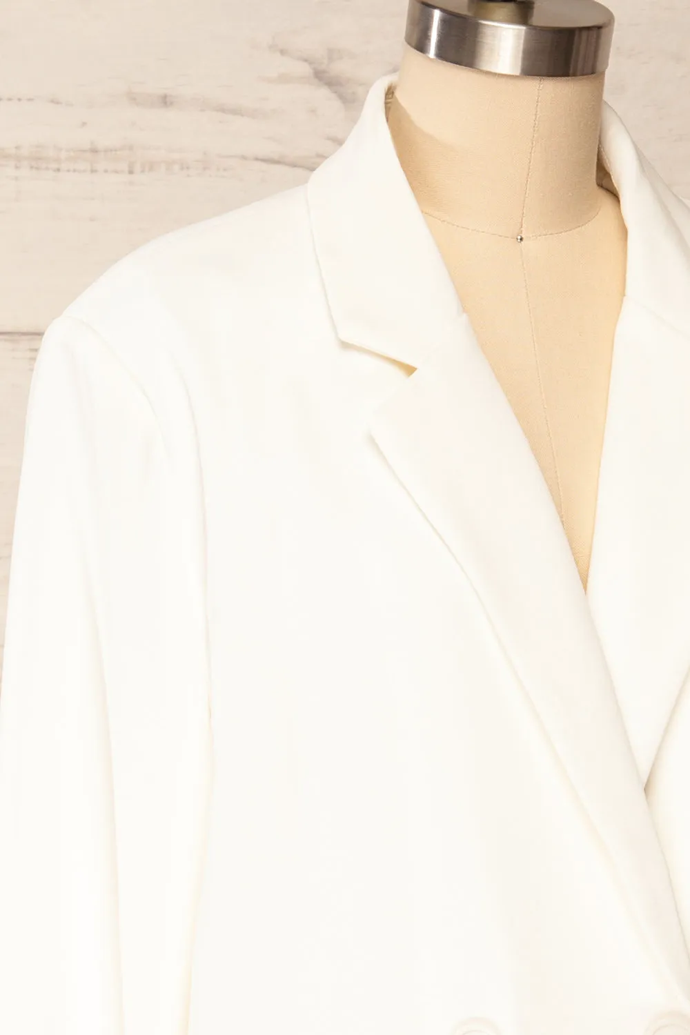 Marousi White | Oversized Blazer