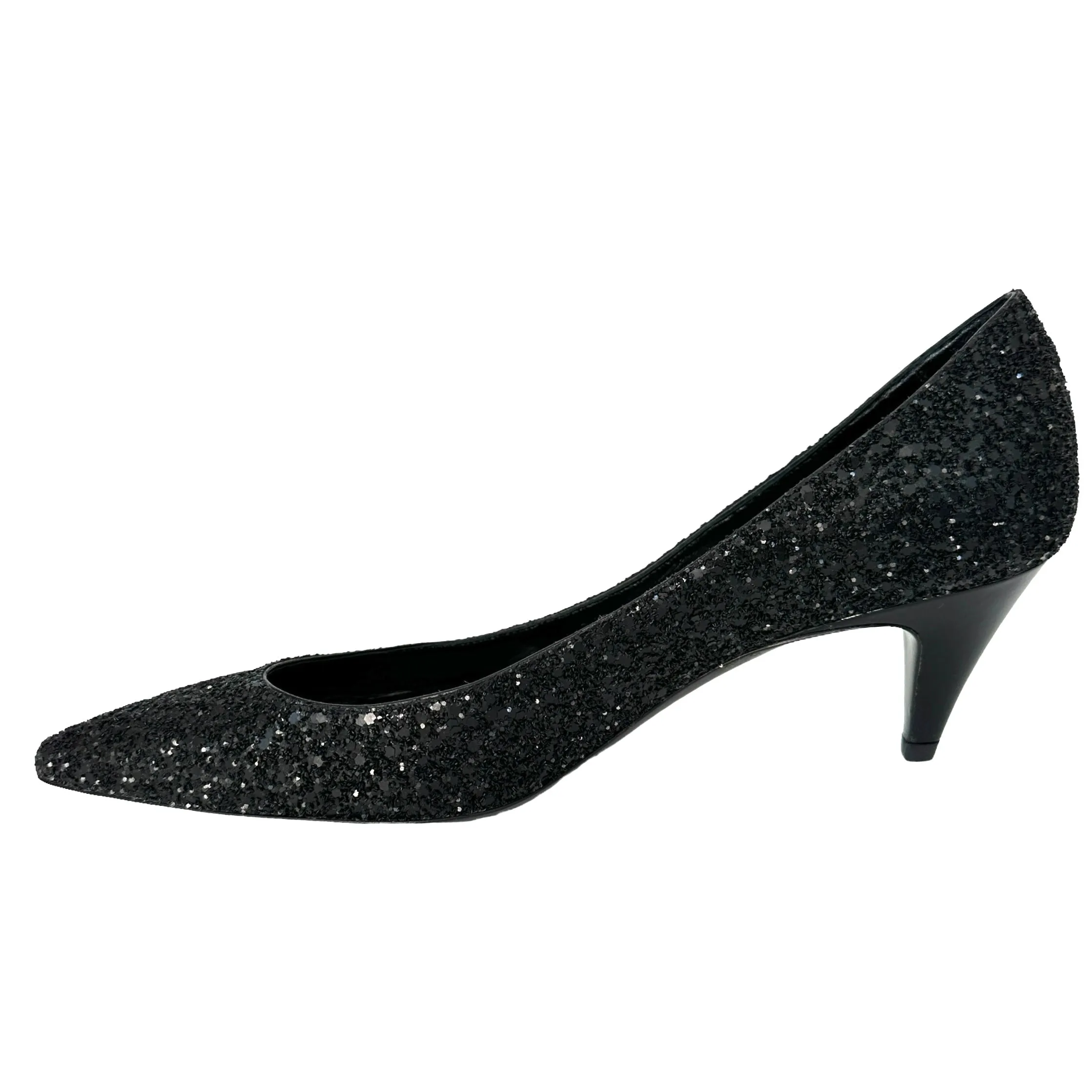 Matte Black Glitter Shoes - 9