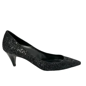 Matte Black Glitter Shoes - 9