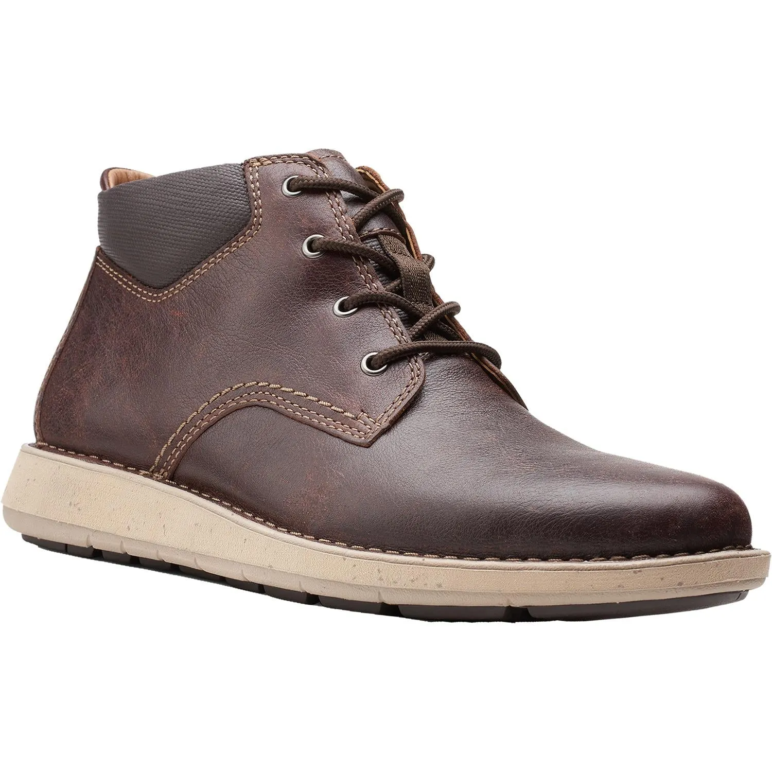 Men's Clarks Un Larvik Top 2 Brown Oily Tumbled Leather