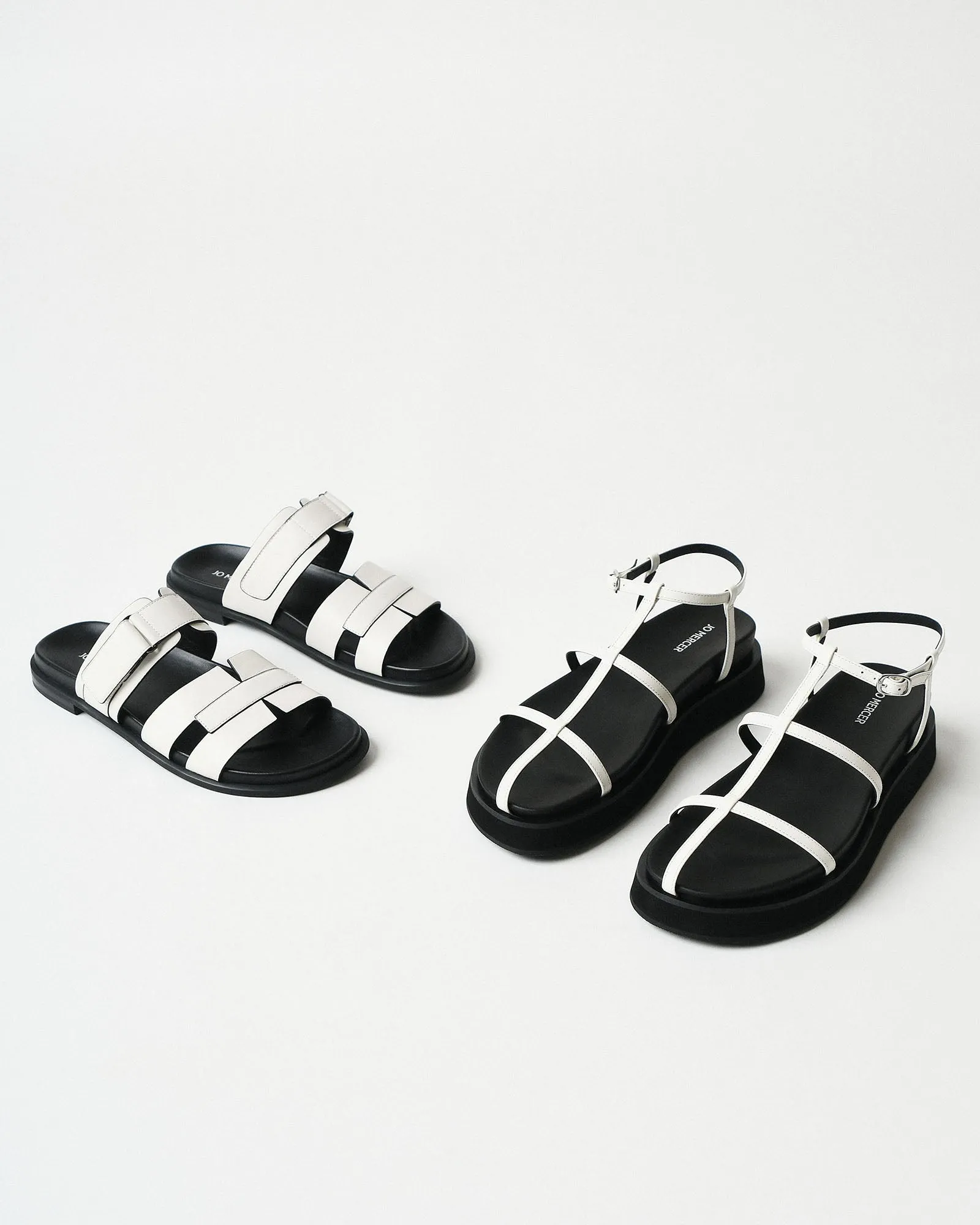 MINA FLAT SANDALS WHITE MULTI