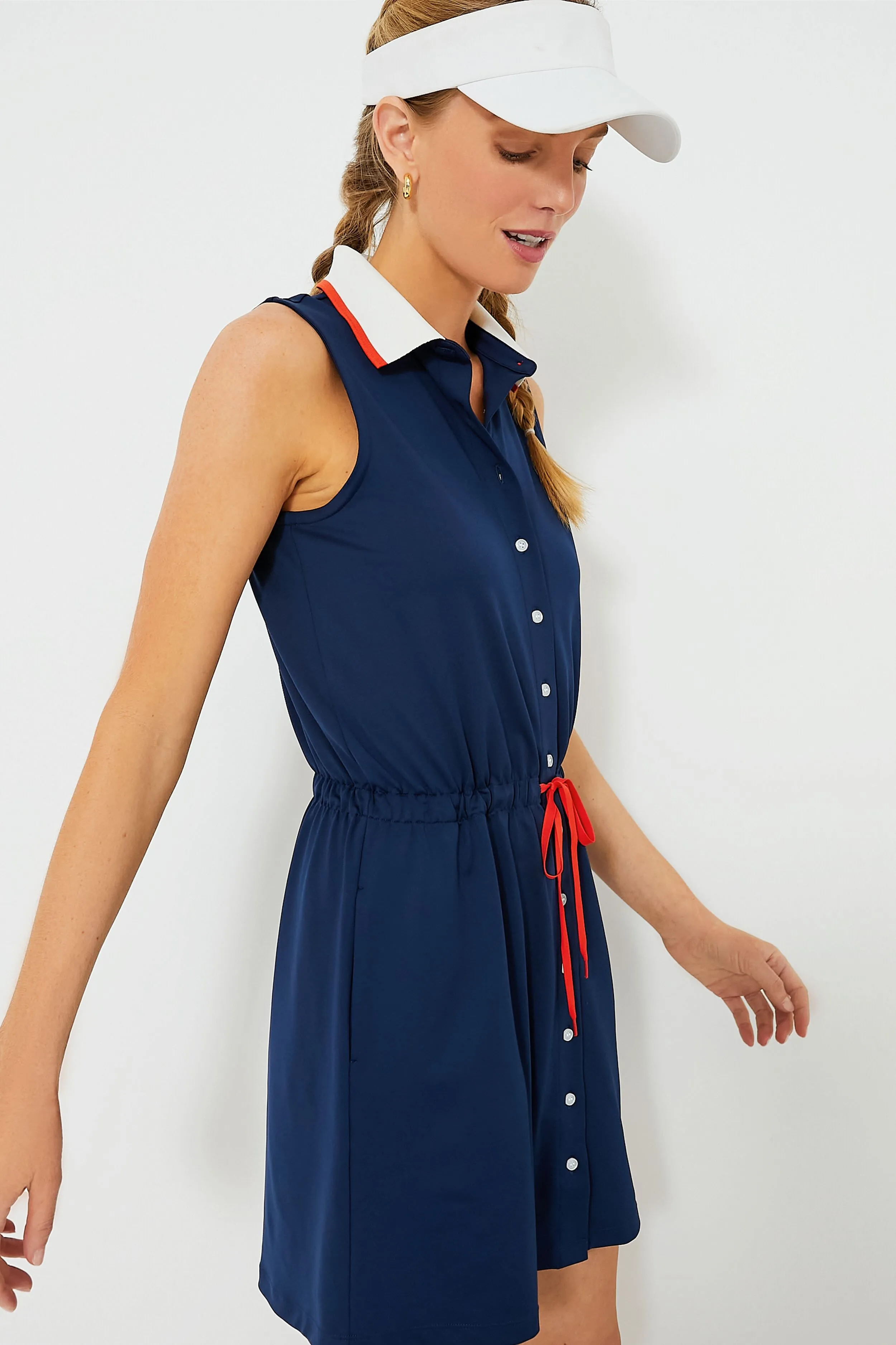 Navy Sleeveless Alcott Golf Dress