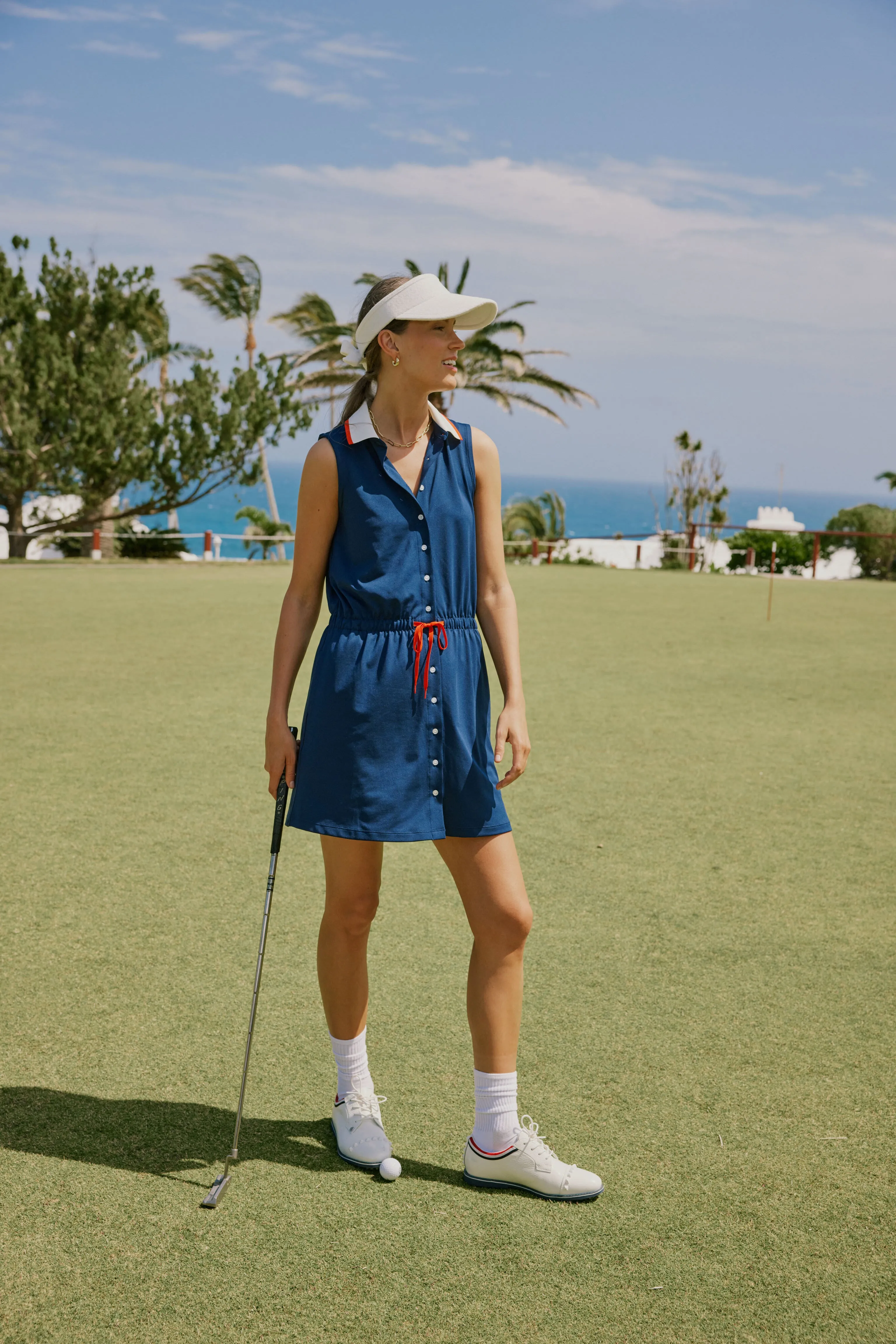 Navy Sleeveless Alcott Golf Dress