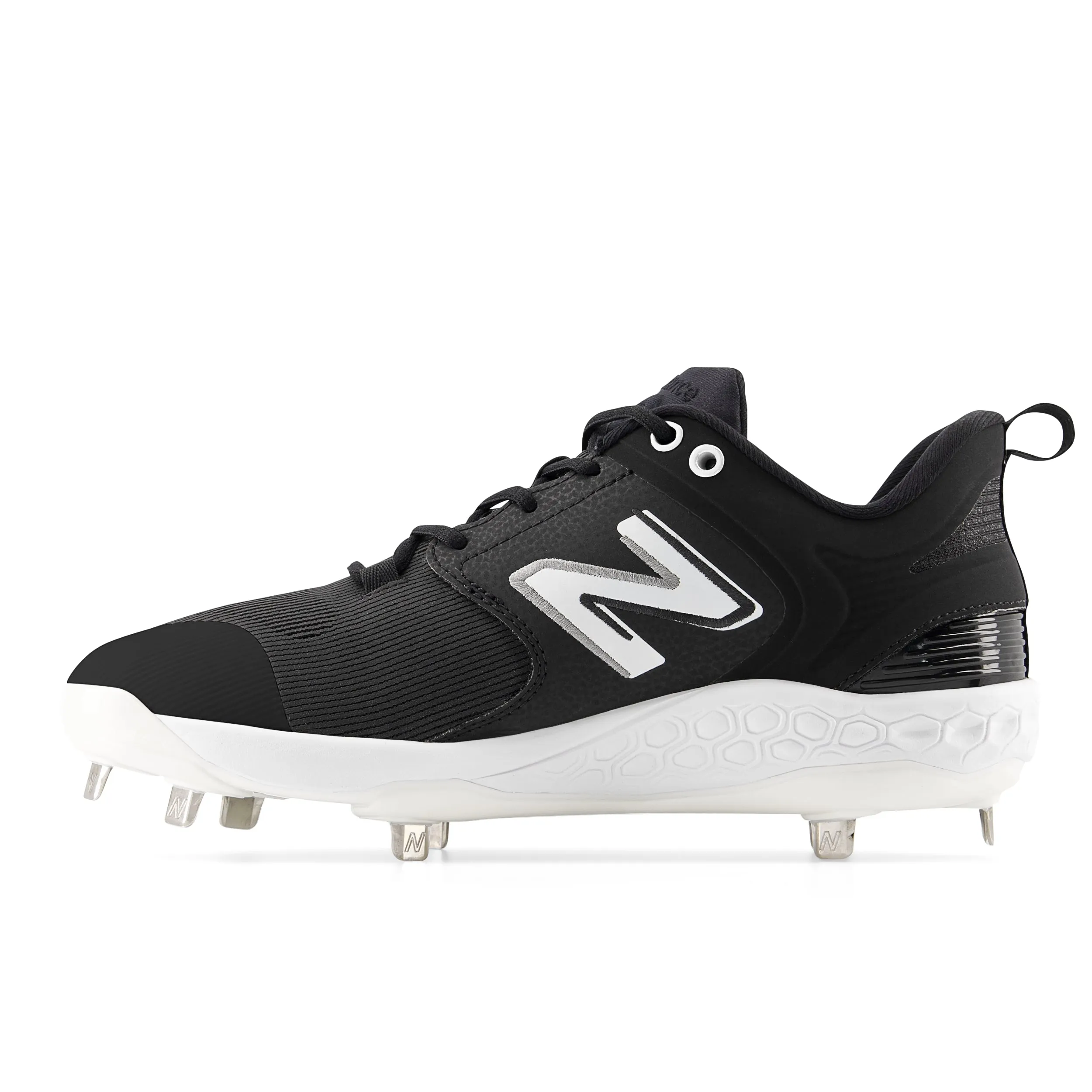 New Balance Fresh Foam 3000v6 2E Fit Metal Cleats - Black