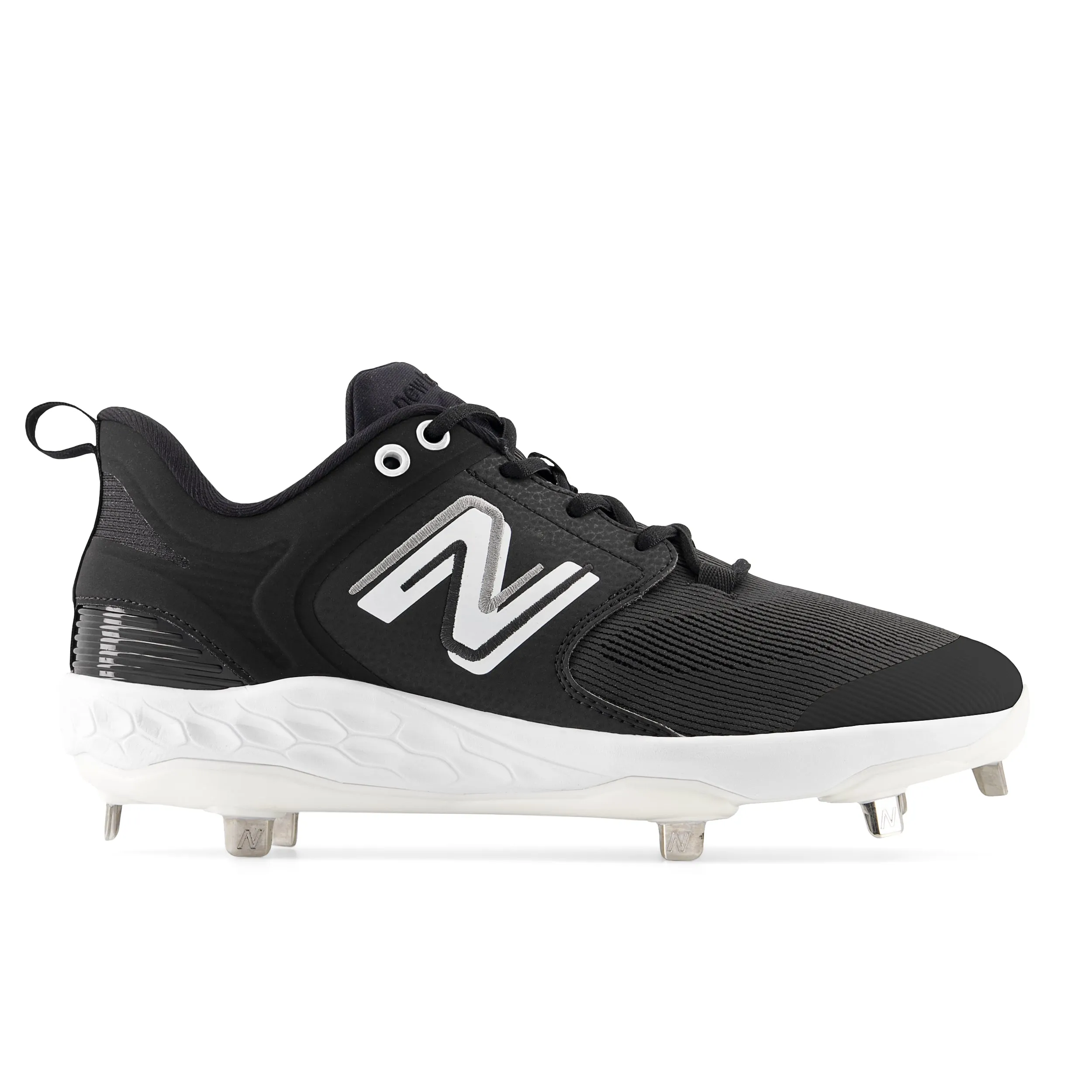 New Balance Fresh Foam 3000v6 2E Fit Metal Cleats - Black