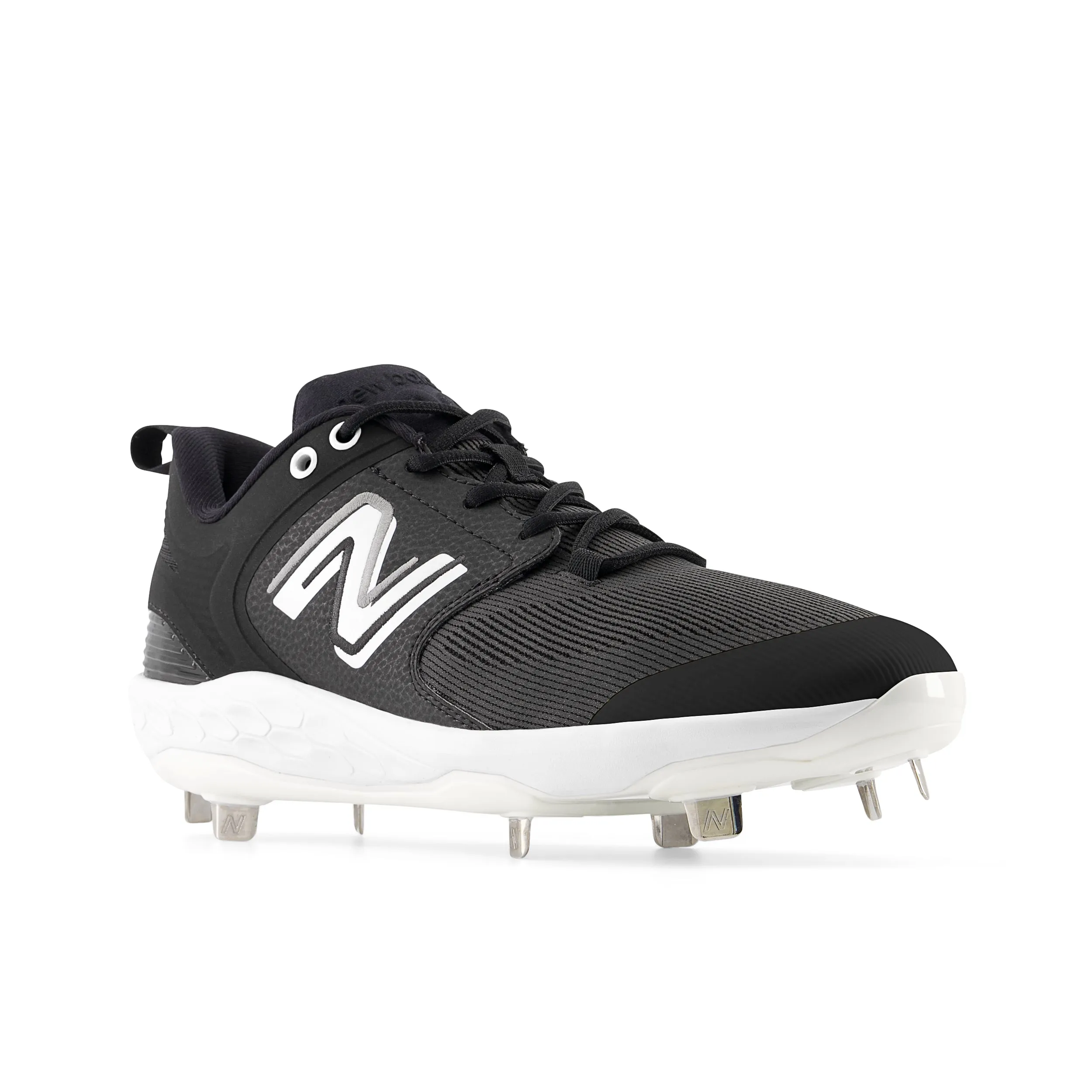 New Balance Fresh Foam 3000v6 2E Fit Metal Cleats - Black