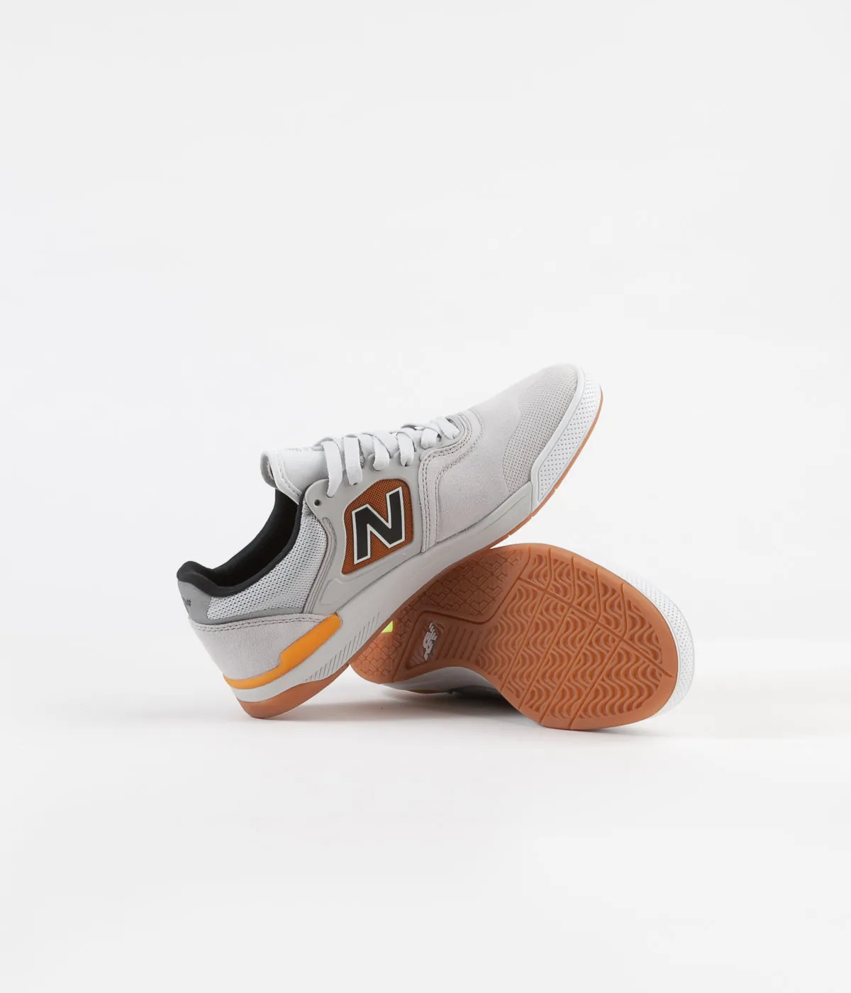 New Balance Numeric 913 Shoes - Silver / Orange