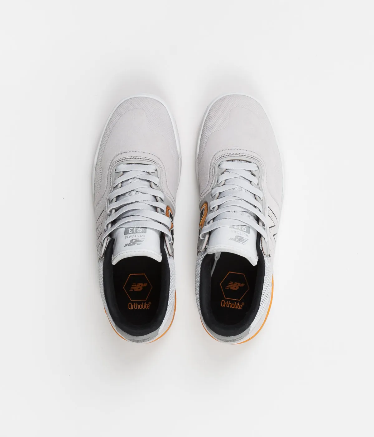 New Balance Numeric 913 Shoes - Silver / Orange