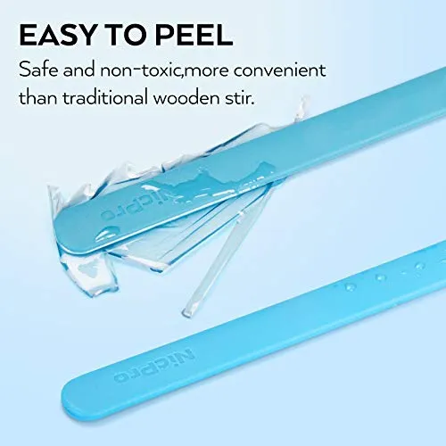 Nicpro 4PCS Silicone Stir Sticks, Reusable Silicone Popsicle Sticks Tools for Mixing Resin, Epoxy, Liquid, Paint, Making Glitter Tumblers