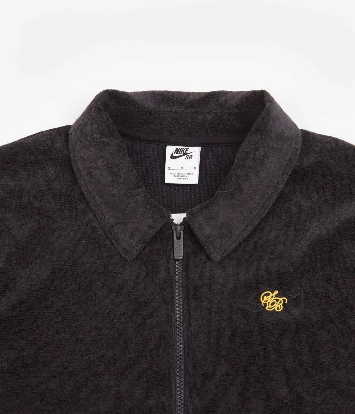 Nike SB Essential Jacket - Black / Black / University Gold