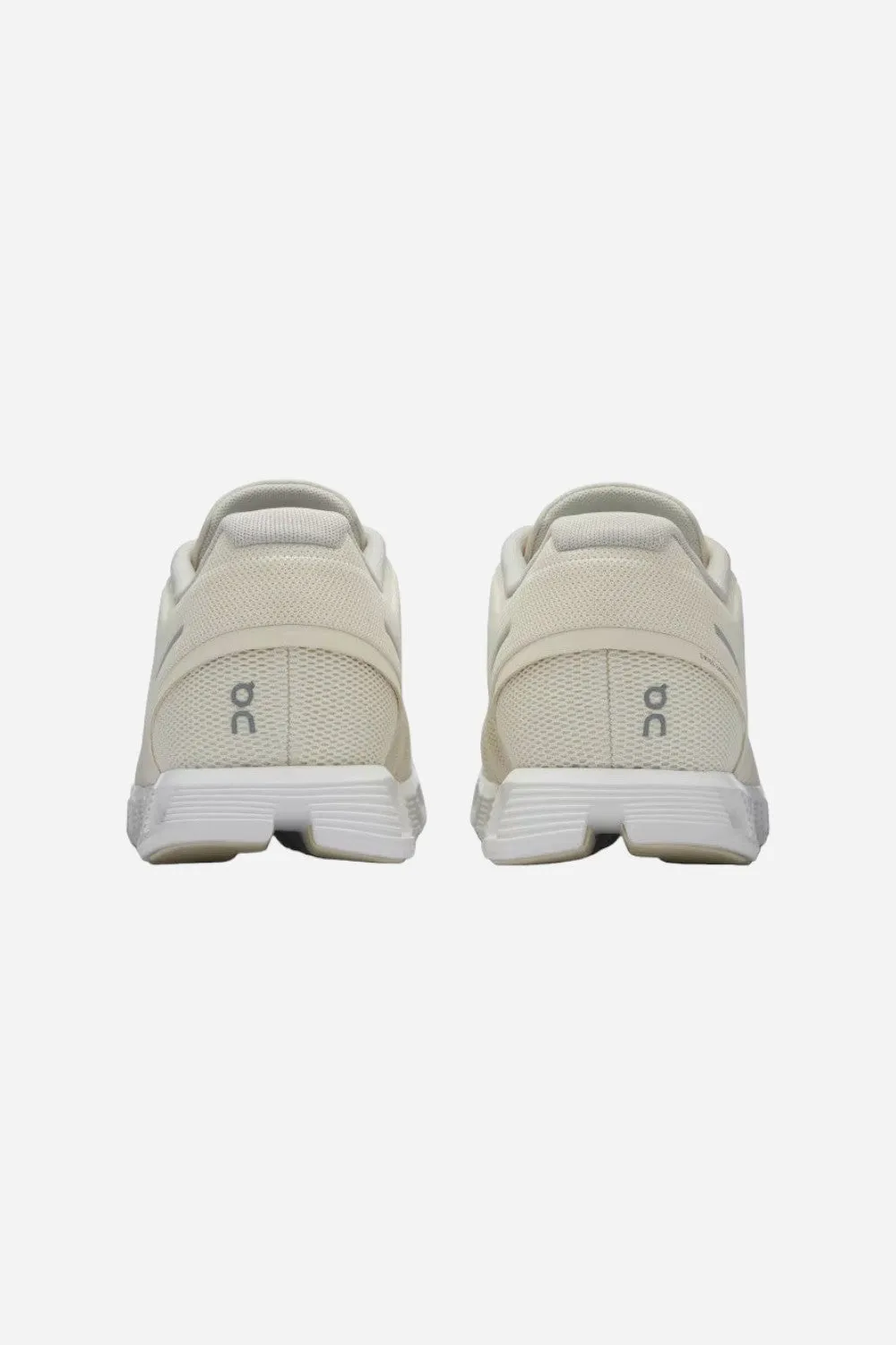 On Running Mens Cloud 5 Sneakers in Cream Sand