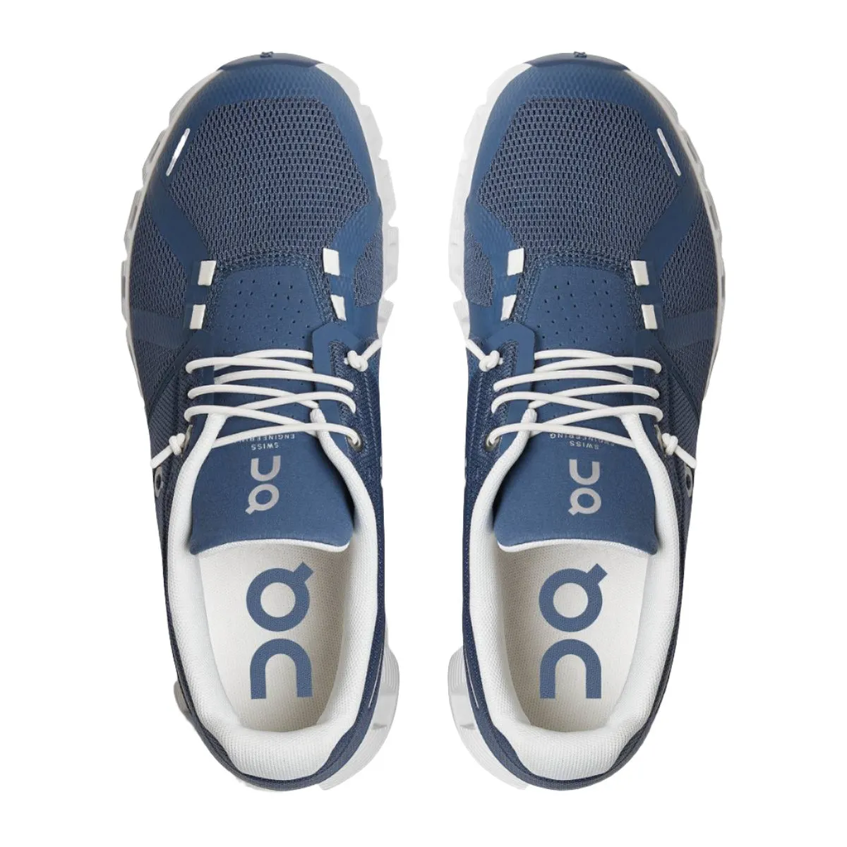 On Running Women's Cloud 5 Sneaker - Denim/White