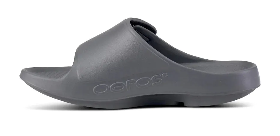 OOFOS Mens OOahh Sport Flex Sandal Slate Matte