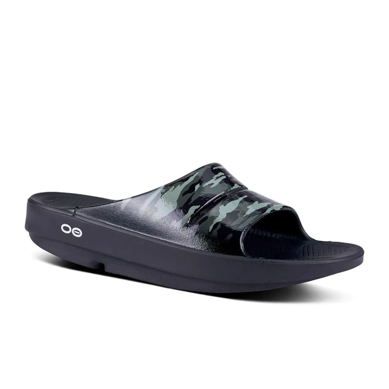 Oofos OOahh Limited Slide Sandal (Women) - Black/Green Camo