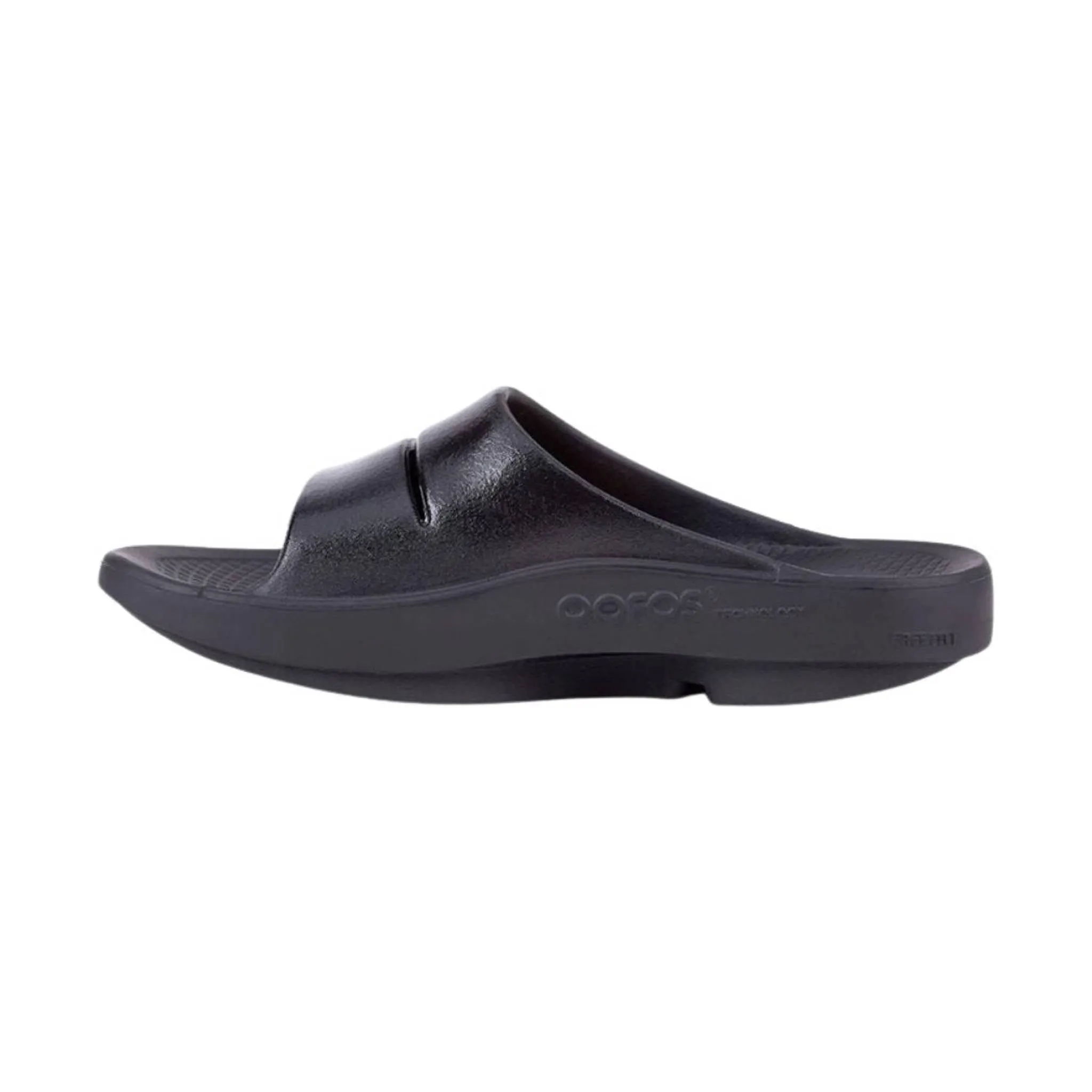 OOfos Women's OOahh Luxe Slide - Glossy Black