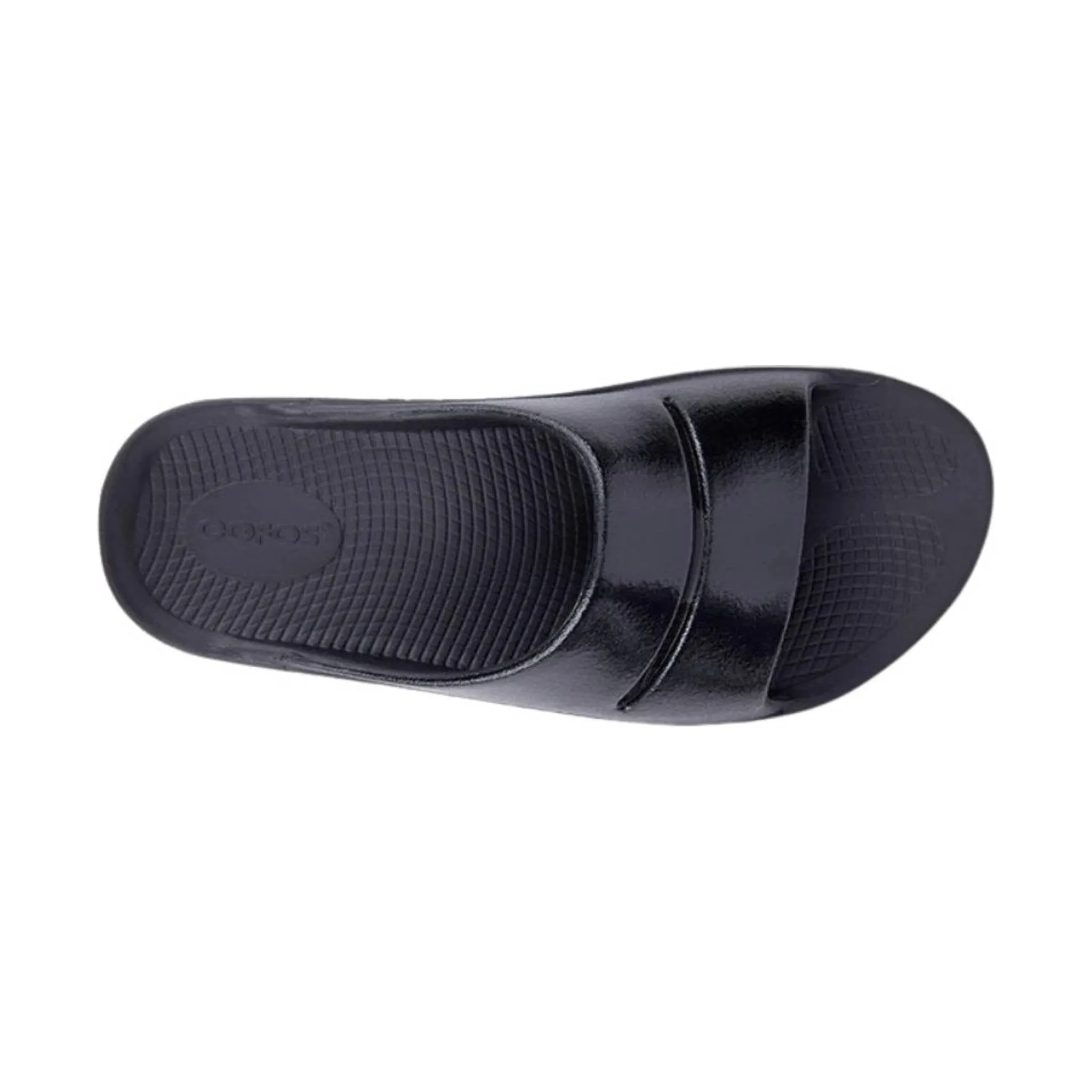 OOfos Women's OOahh Luxe Slide - Glossy Black