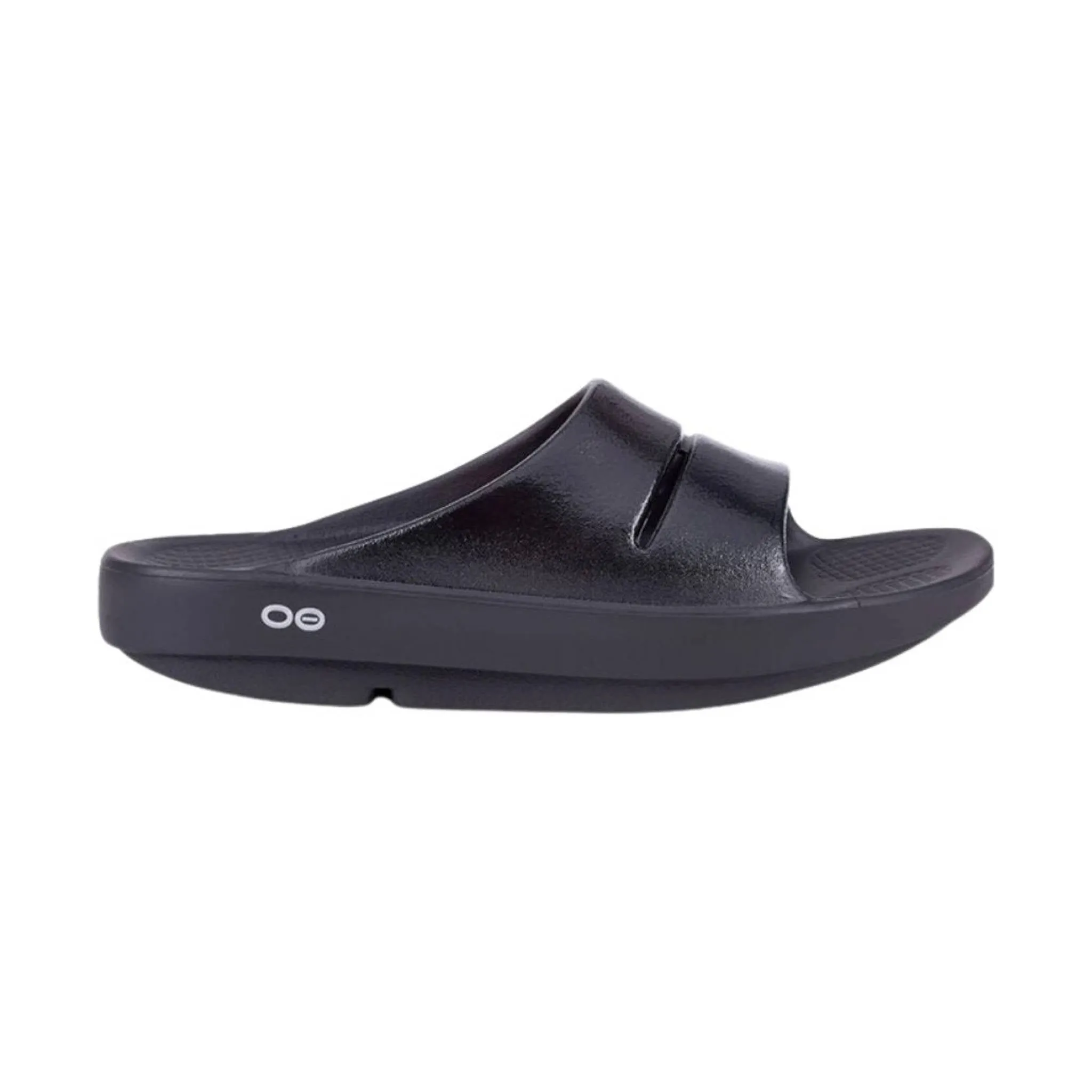 OOfos Women's OOahh Luxe Slide - Glossy Black