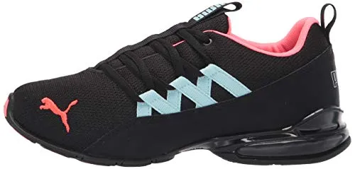 PUMA womens Riaze Prowl Running Shoe, Puma Black-ignite Pink-aquamarine, 8.5 US