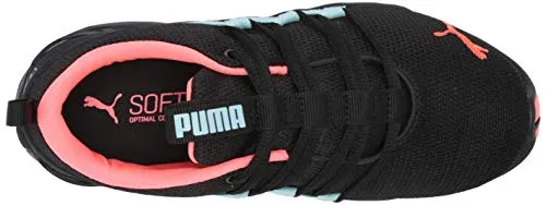 PUMA womens Riaze Prowl Running Shoe, Puma Black-ignite Pink-aquamarine, 8.5 US