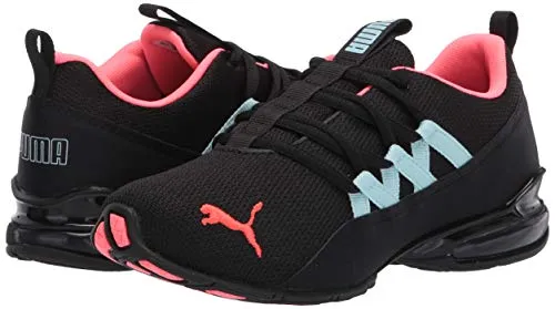 PUMA womens Riaze Prowl Running Shoe, Puma Black-ignite Pink-aquamarine, 8.5 US