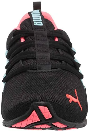 PUMA womens Riaze Prowl Running Shoe, Puma Black-ignite Pink-aquamarine, 8.5 US