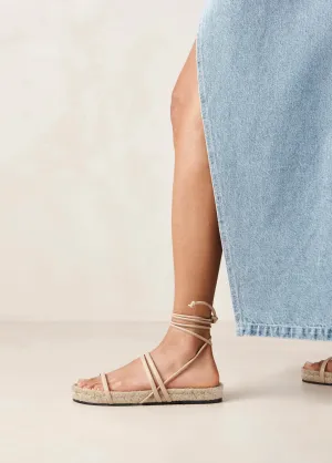 Rayna Beige Leather Sandals