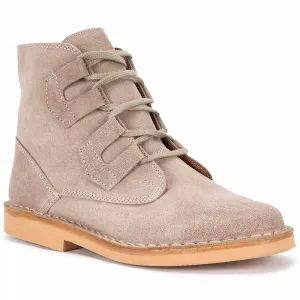 Roamers Ghillie Tie Suede Desert Boots Taupe