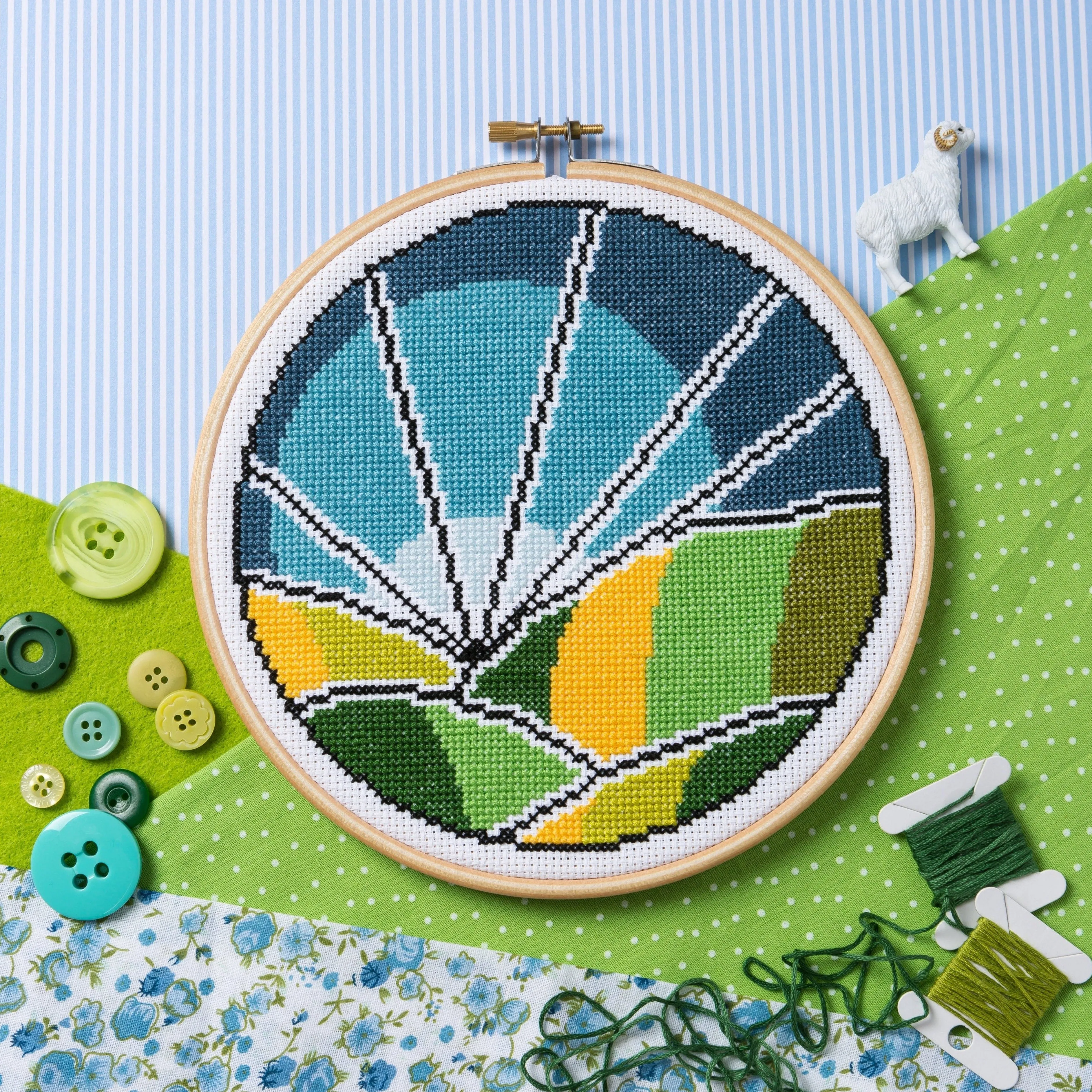 Rolling Fields Cross Stitch Kit