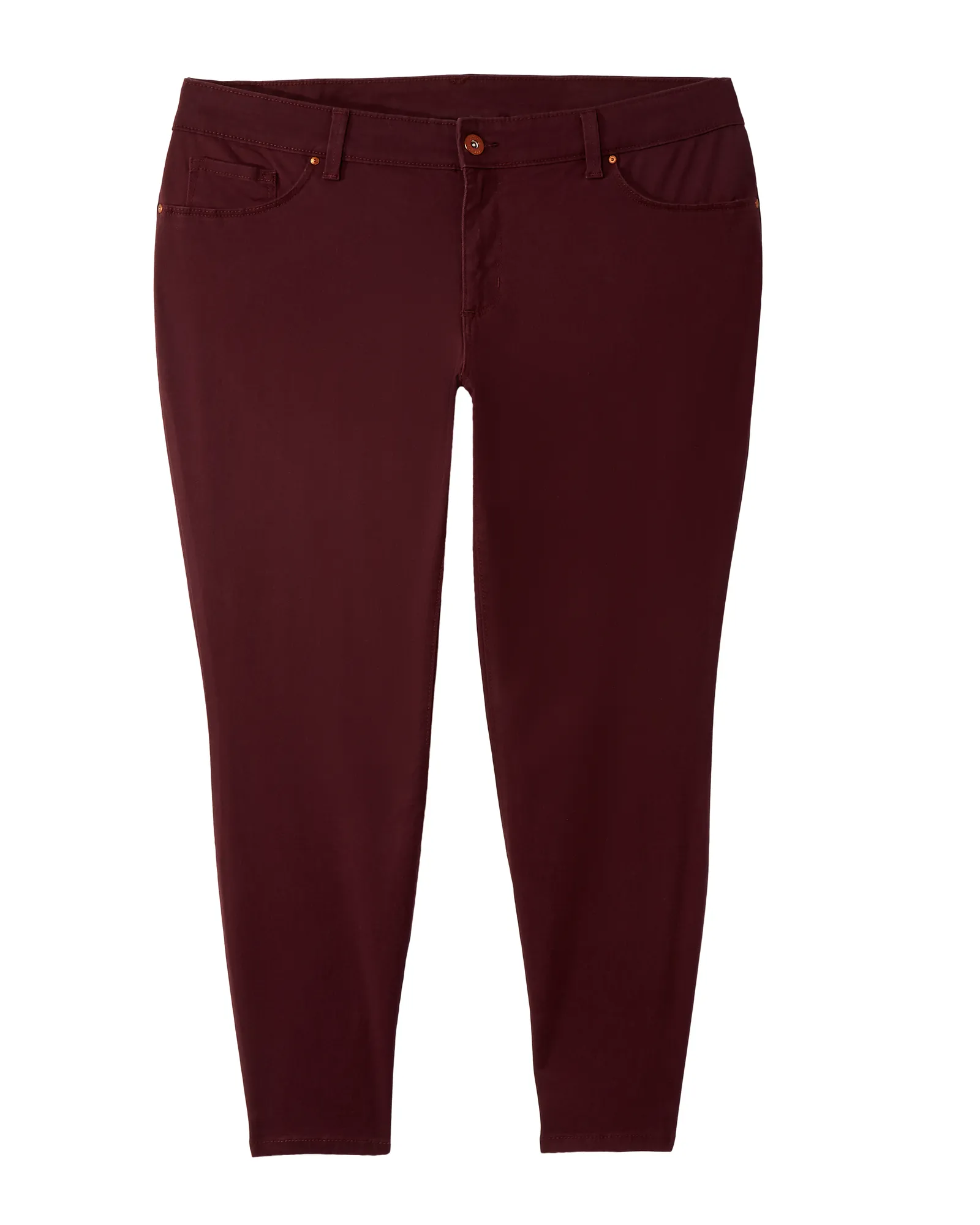 Roni Ankle Skinny Jean | Burgundy