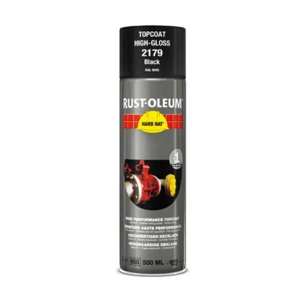 Rustoleum 2100 Hard Hat Aerosol 500ml RAL 9005 Black