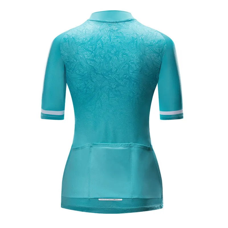 Santic Andrea Blue Women Cycling Jersey Short Sleeve