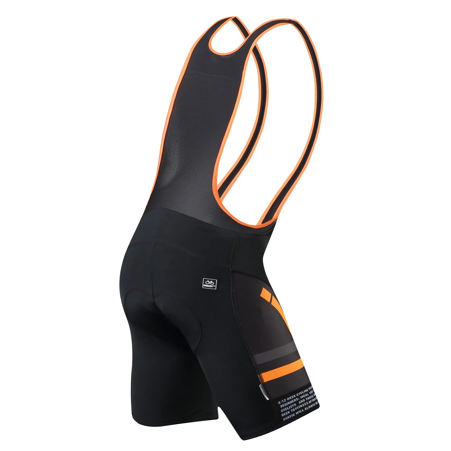 Santic Congo Orange Men Padded Cycling Bib Shorts