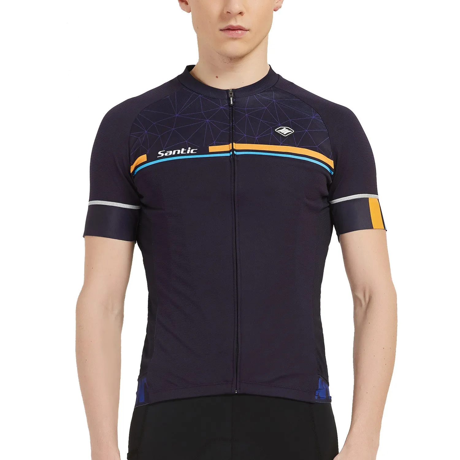 Santic Kamen Navy Men Cycling Jersey Short Sleeve