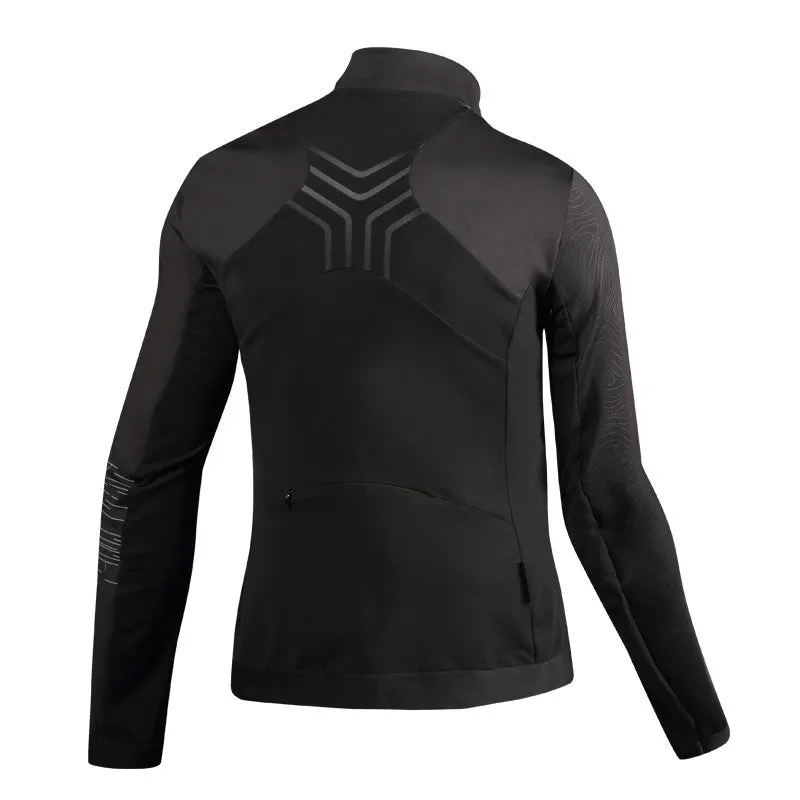 Santic Trump Black Men Cycling Jackets Long Sleeve