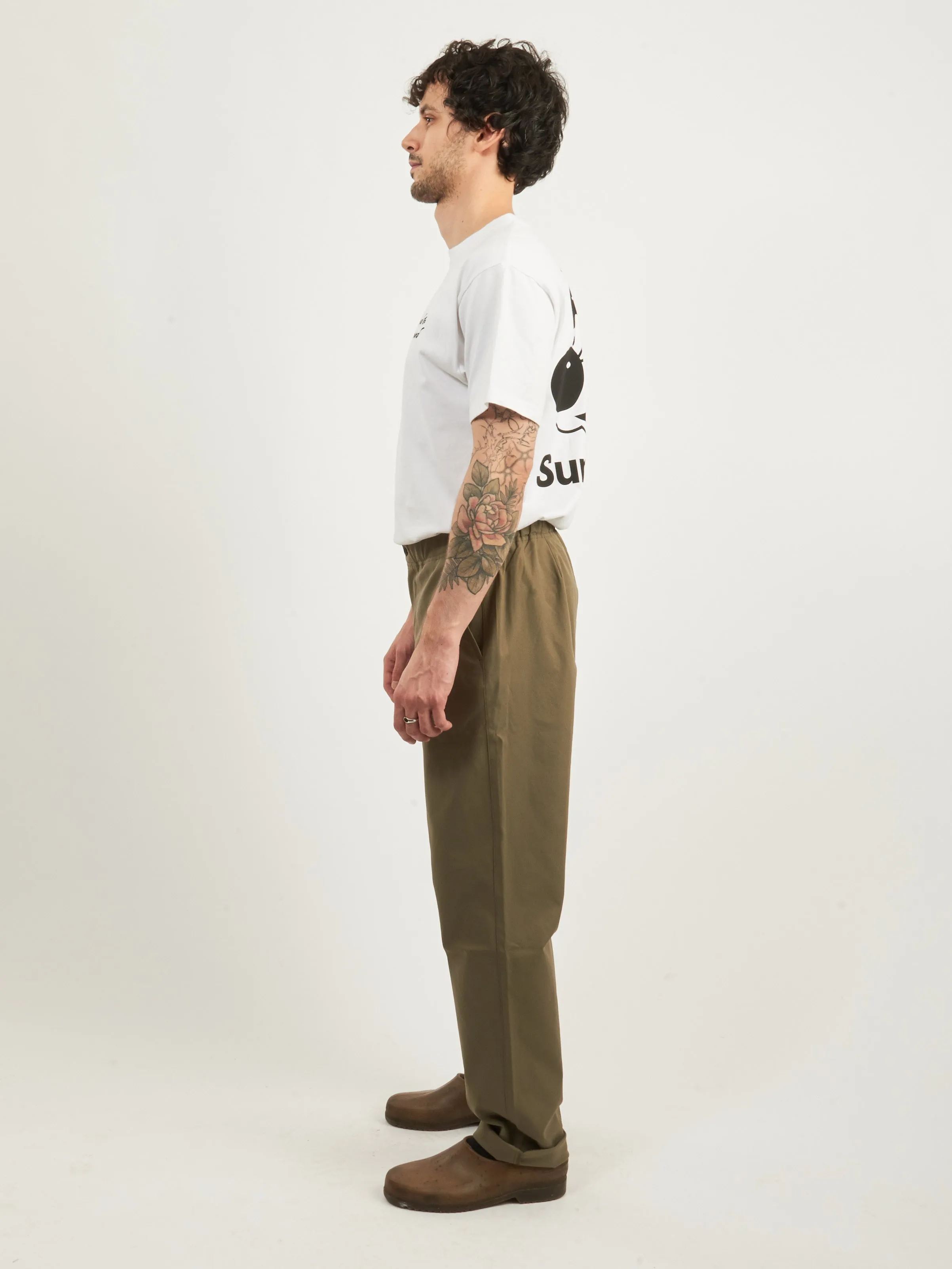 Sediment Green Ezra Relaxed Solotex Twill Trouser