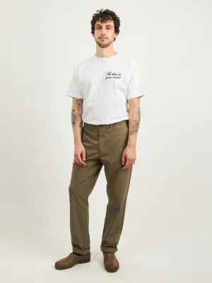 Sediment Green Ezra Relaxed Solotex Twill Trouser